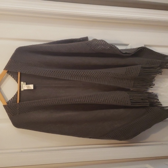Max Studio grey poncho one size - Picture 1 of 7